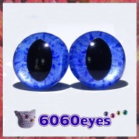 1 Pair  Hand Painted Blueberry Candy Cat Eyes Safety Eyes Plastic Eyes